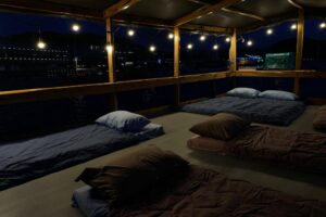 Biru Asmara sleep under the stars